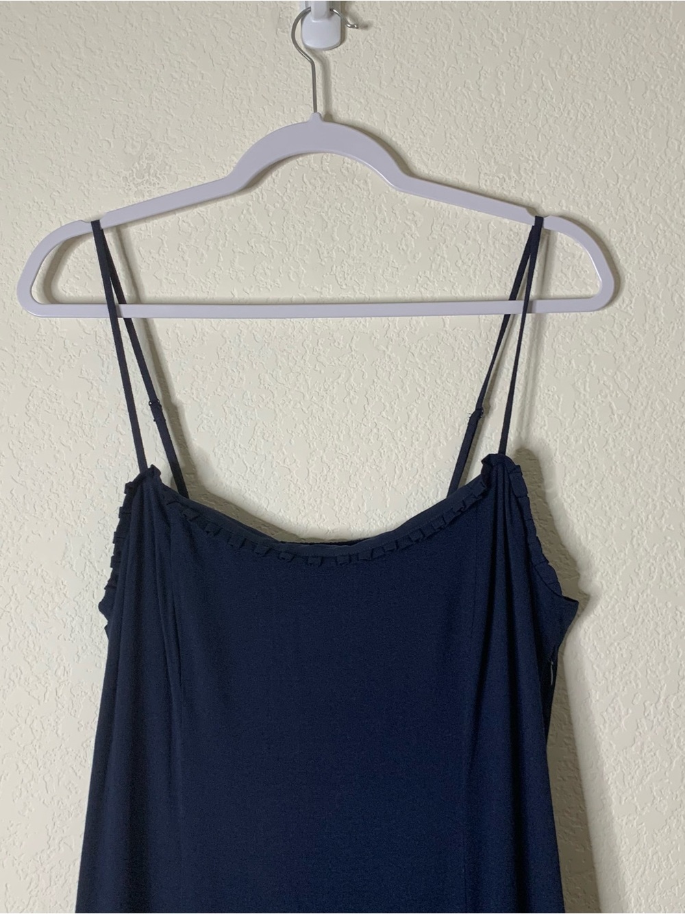 Quince navy women’s lightweight crepe fluted hem midi dress XL NWT - Picture 4 of 10